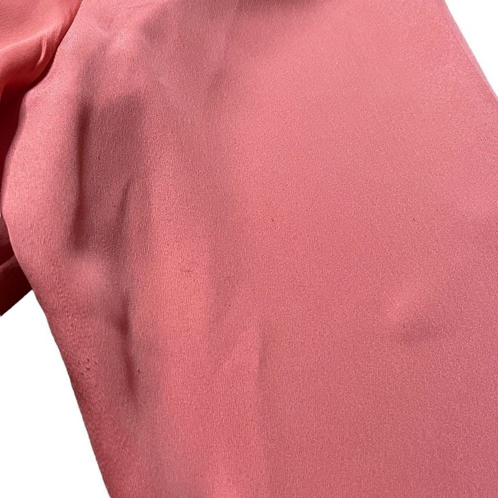 Ming Wang Coral Blouse Button Down Silver Bead Size Medium - Picture 7 of 7